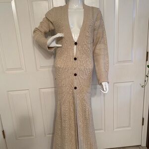 Free People Cream Knit Cardigan NWT size L